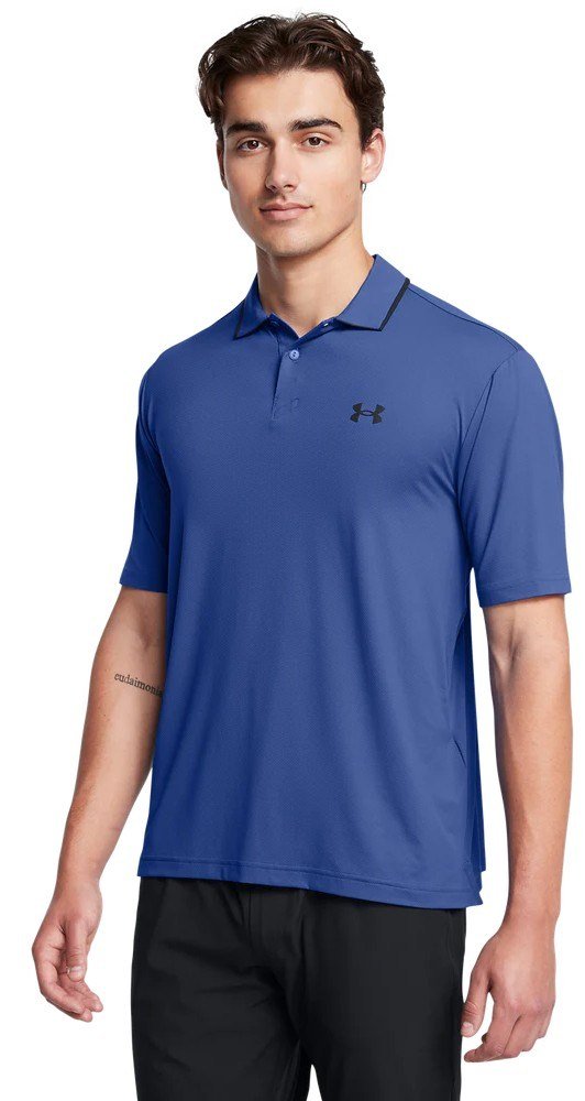 Under Armour Iso-Chill Polo polo da uomo, tech blue/black