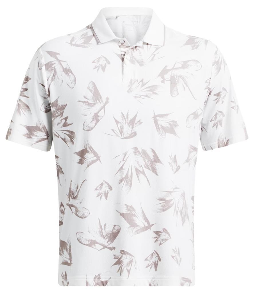 Under Armour Iso-Chill Edge polo da uomo, bianco/tetra gray