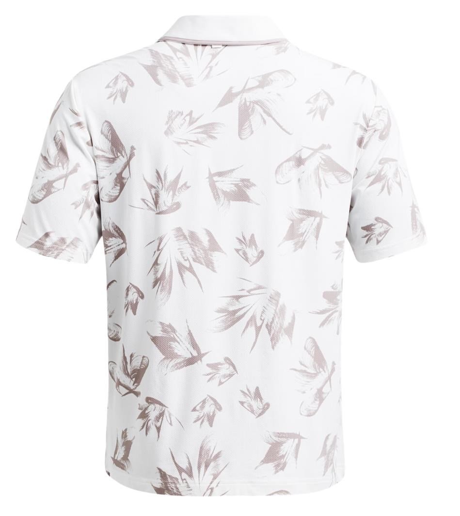 Under Armour Iso-Chill Edge polo da uomo, bianco/tetra gray