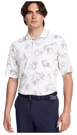 Under Armour Iso-Chill Edge polo da uomo, bianco/tetra gray