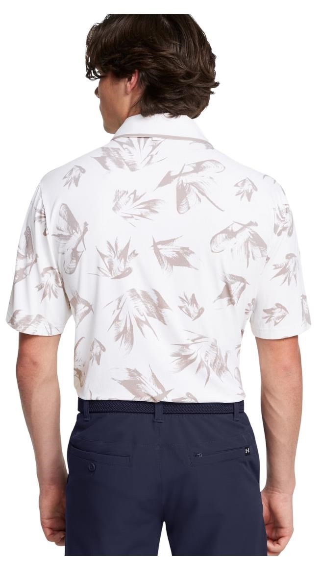 Under Armour Iso-Chill Edge polo da uomo, bianco/tetra gray
