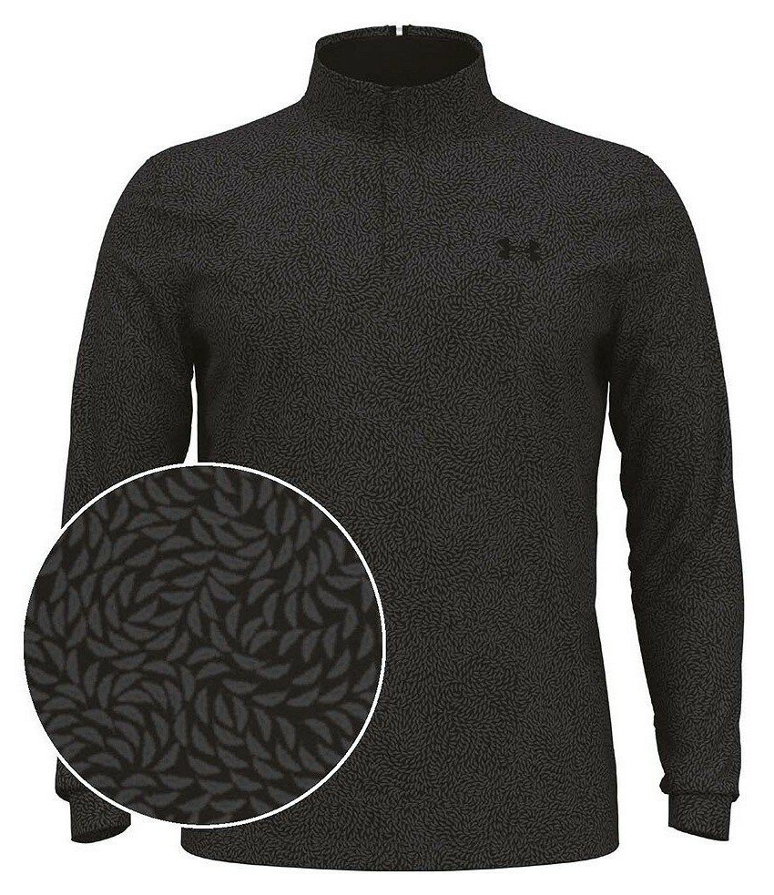 Under Armour Playoff Printed 1/4 Zip felpa da uomo, nero/castlerock