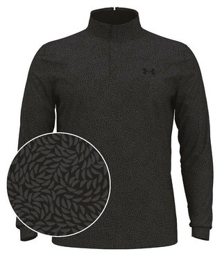 Under Armour Playoff Printed 1/4 Zip felpa da uomo, nero/castlerock
