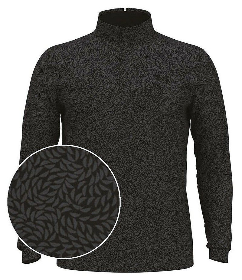 Under Armour Playoff Printed 1/4 Zip felpa da uomo, nero/castlerock