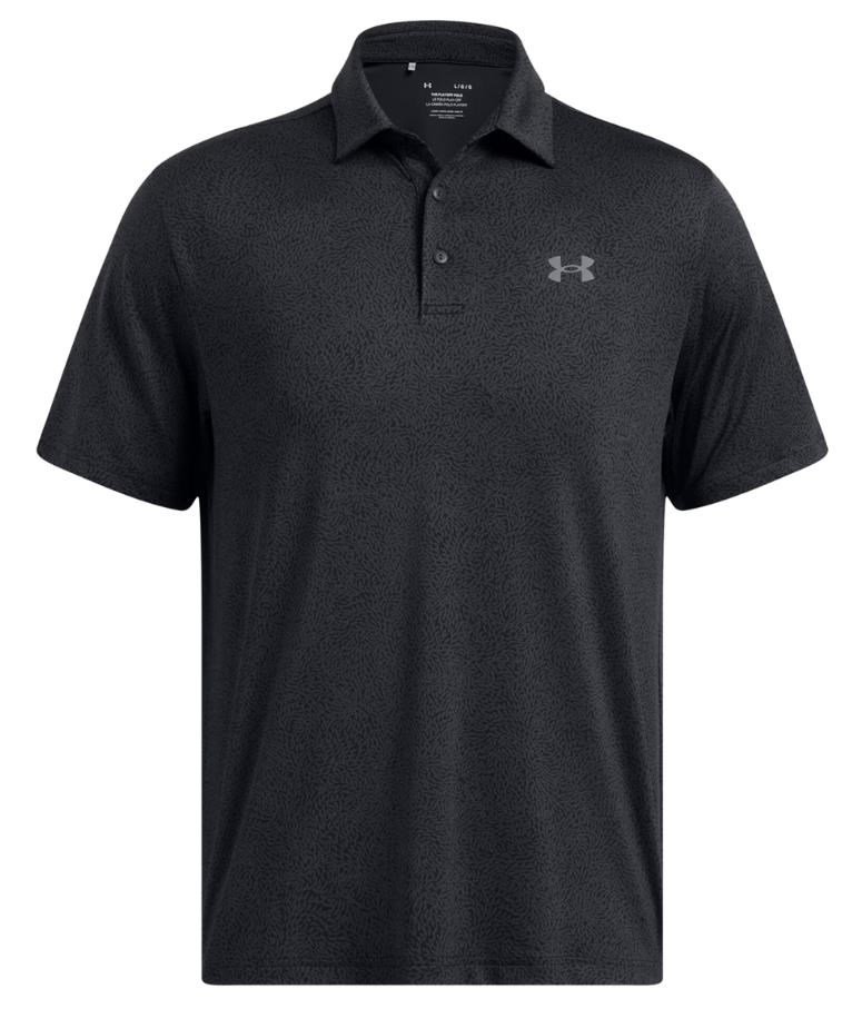 Under Armour Playoff 3.0 Printed polo da uomo, nero/antracite/castlerock