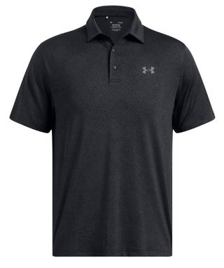 Under Armour Playoff 3.0 Printed polo da uomo, nero/antracite/castlerock