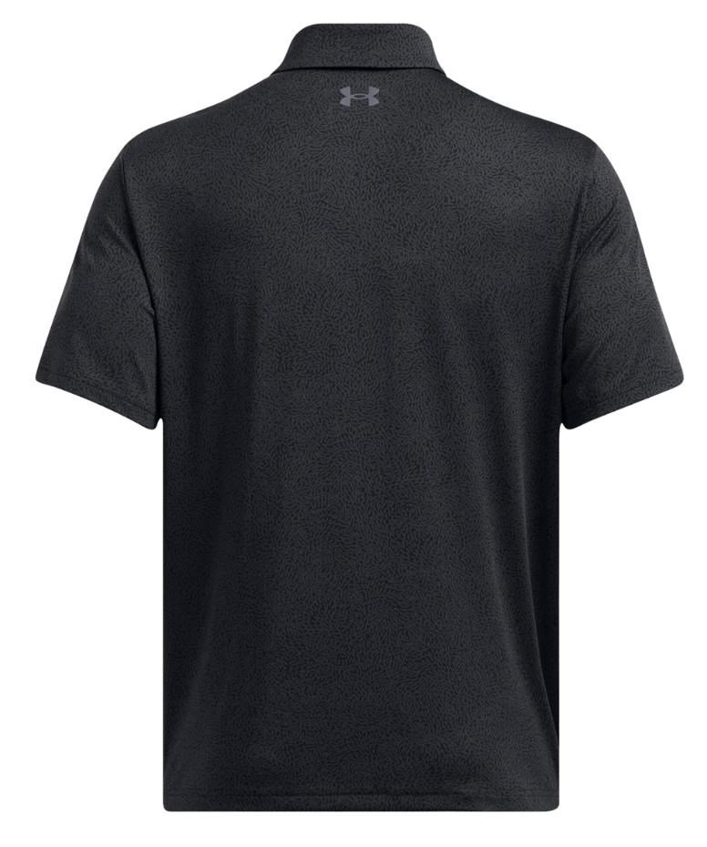 Under Armour Playoff 3.0 Printed polo da uomo, nero/antracite/castlerock