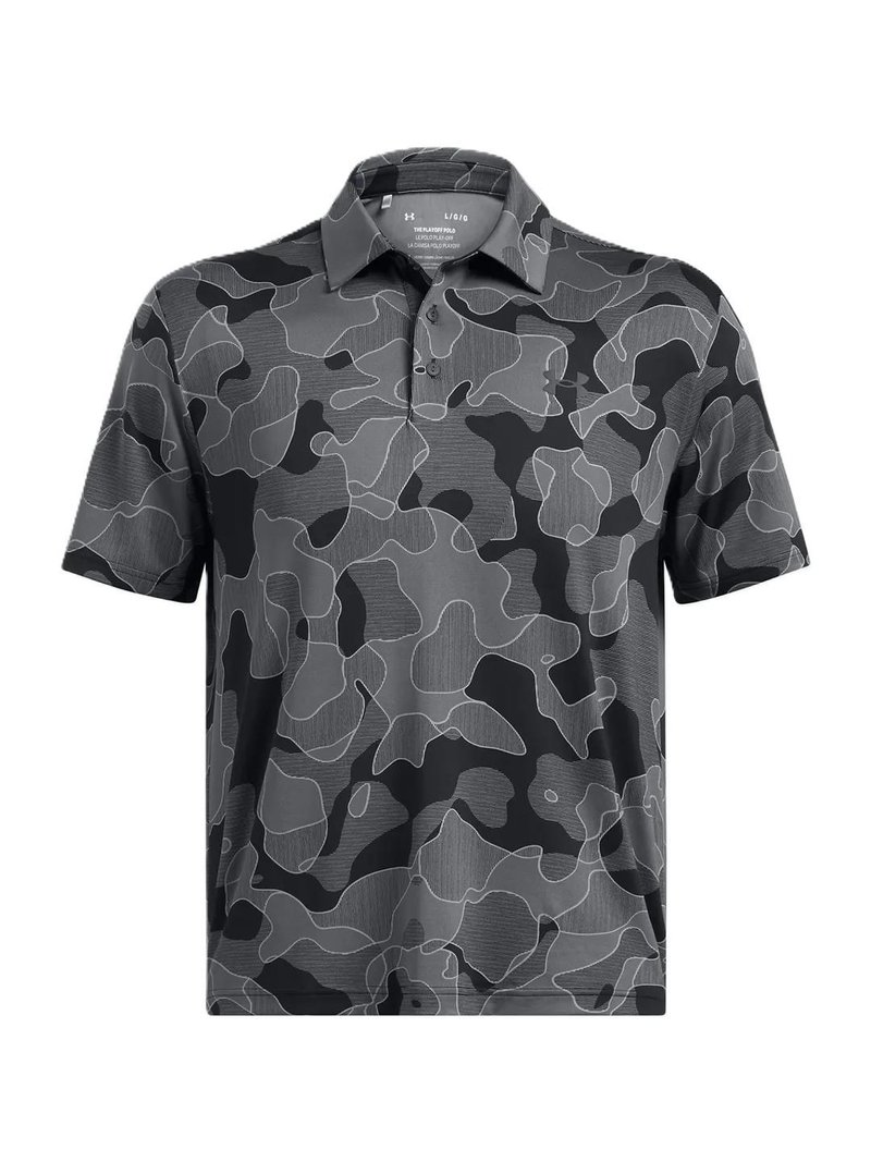 Under Armour Playoff 3.0 Printed polo da uomo, nero