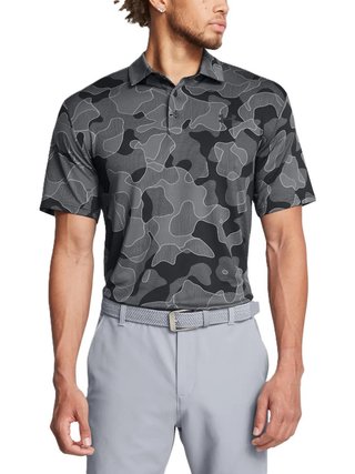 Under Armour Playoff 3.0 Printed polo da uomo, nero