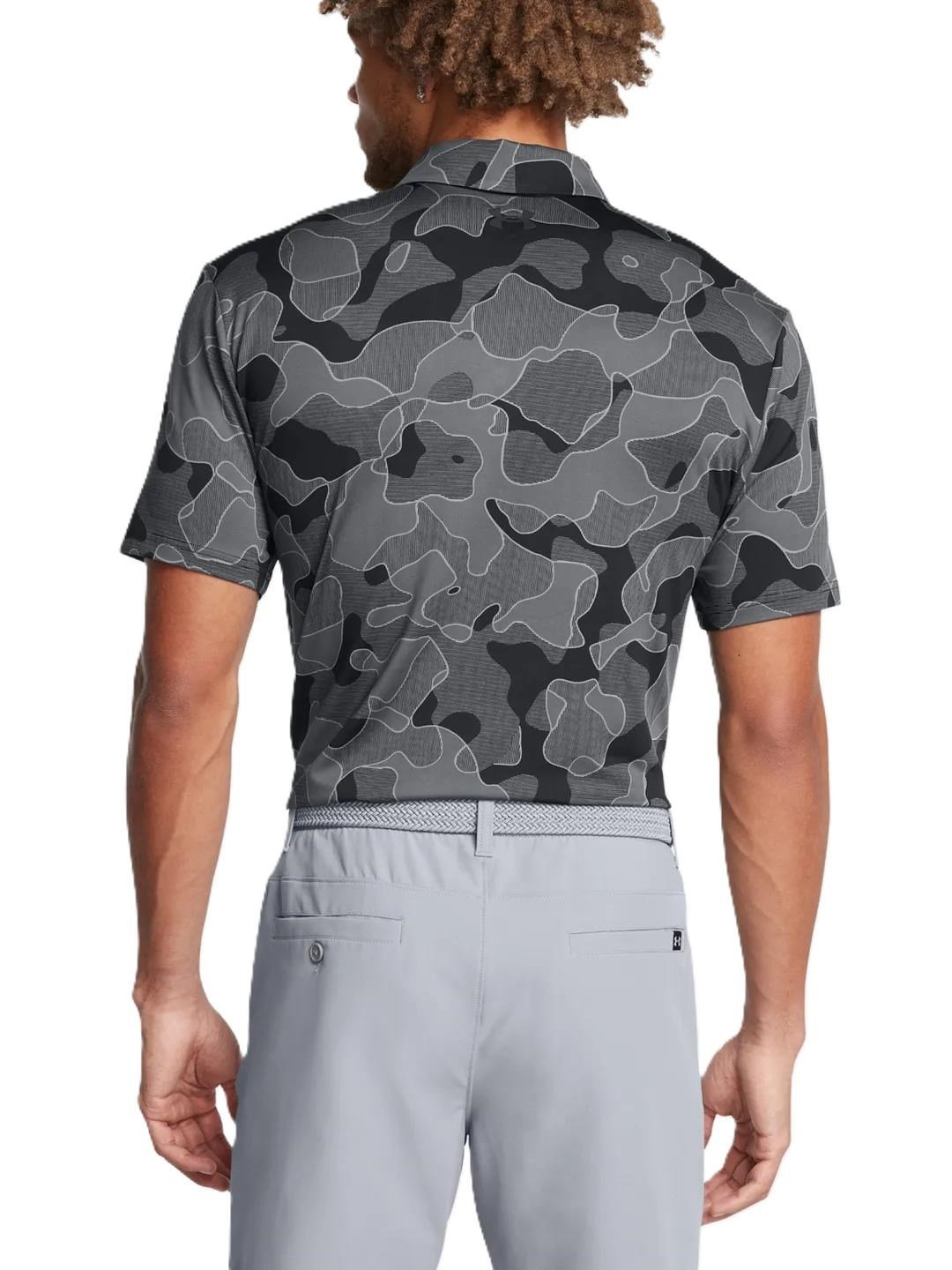 Under Armour Playoff 3.0 Printed polo da uomo, nero