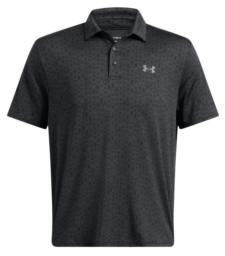 Under Armour Playoff 3.0 Printed polo uomo, antracite/nero/castlerock
