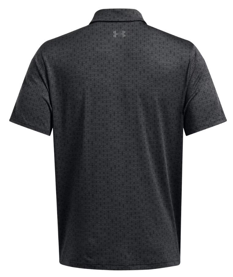Under Armour Playoff 3.0 Printed polo uomo, antracite/nero/castlerock