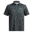 Under Armour Playoff 3.0 Printed polo uomo, midnight navy/forest green/tetra gray