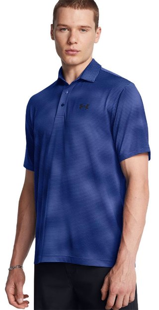 Under Armour Playoff 3.0 Printed polo da uomo, blu/nero