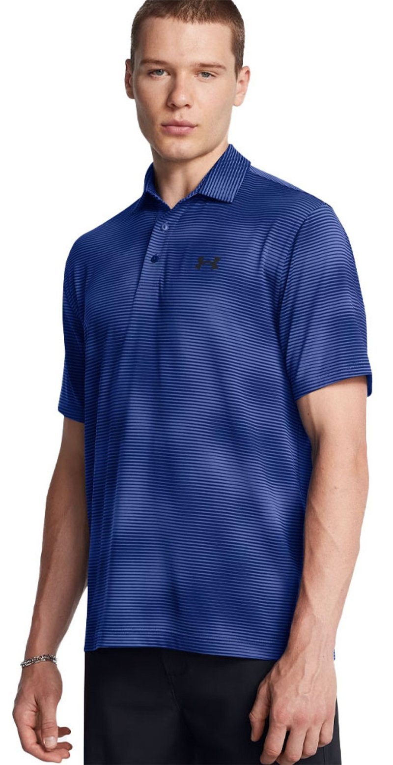 Under Armour Playoff 3.0 Printed polo da uomo, blu/nero