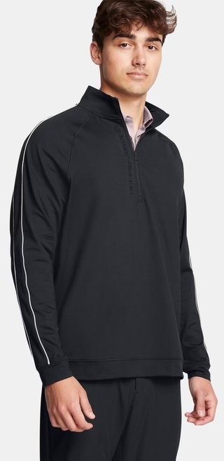 Under Armour Storm Midlayer 1/2 Zip felpa da uomo, nero/bianco