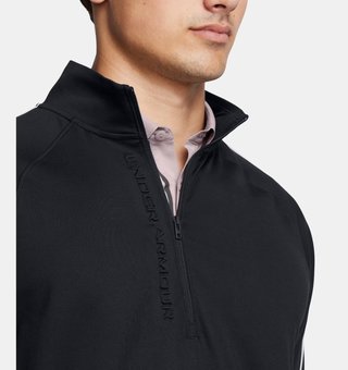 Under Armour Storm Midlayer 1/2 Zip felpa da uomo, nero/bianco
