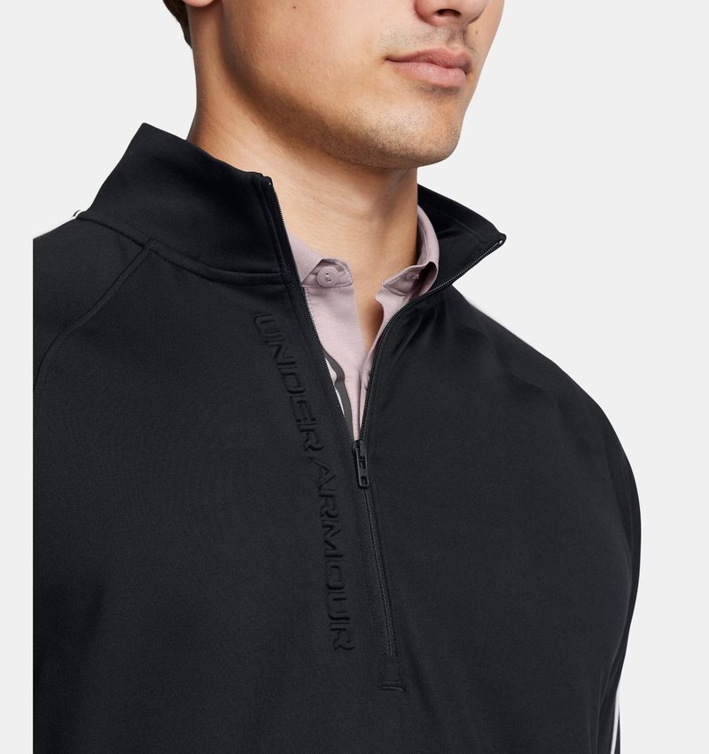 Under Armour Storm Midlayer 1/2 Zip felpa da uomo, nero/bianco