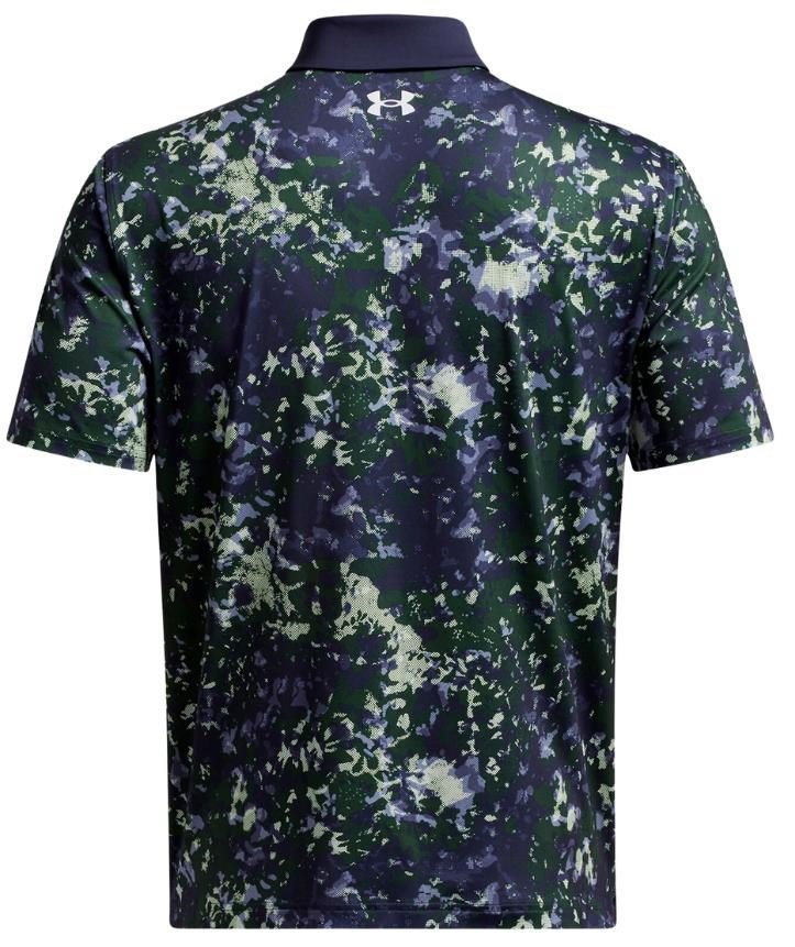 Under Armour T2G Printed polo da uomo, retro green/midnight navy