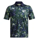 Under Armour T2G Printed polo da uomo, retro green/midnight navy