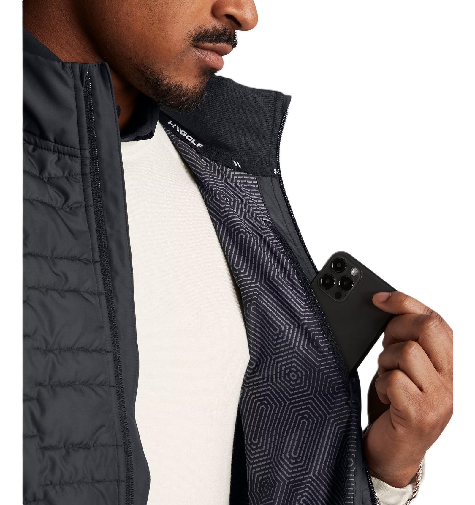 Under Armour Drive Pro Insulated gilet uomo, nero/argento metallizzato