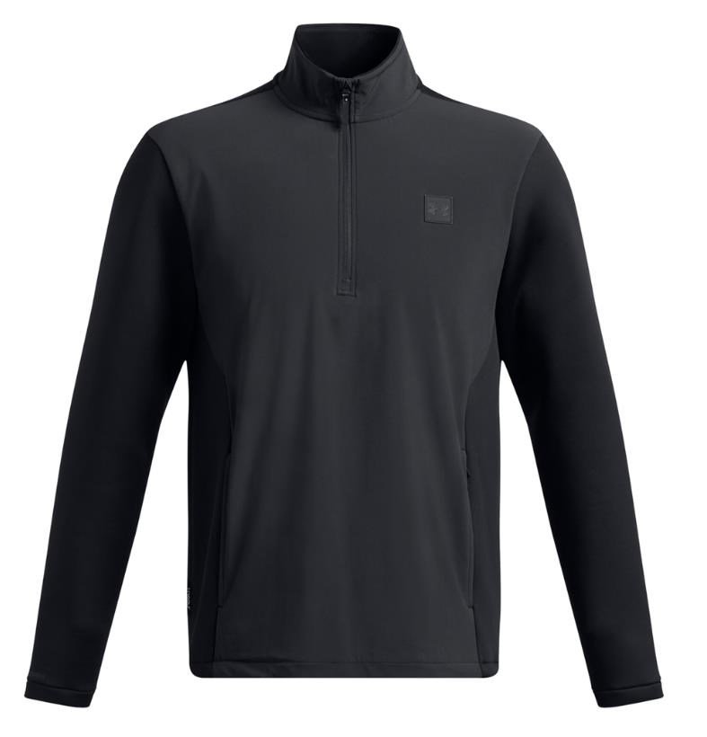 Under Armour Drive Pro Storm Hybrid 1/2-Zip felpa da uomo, antracite/nero/argento metallizzato