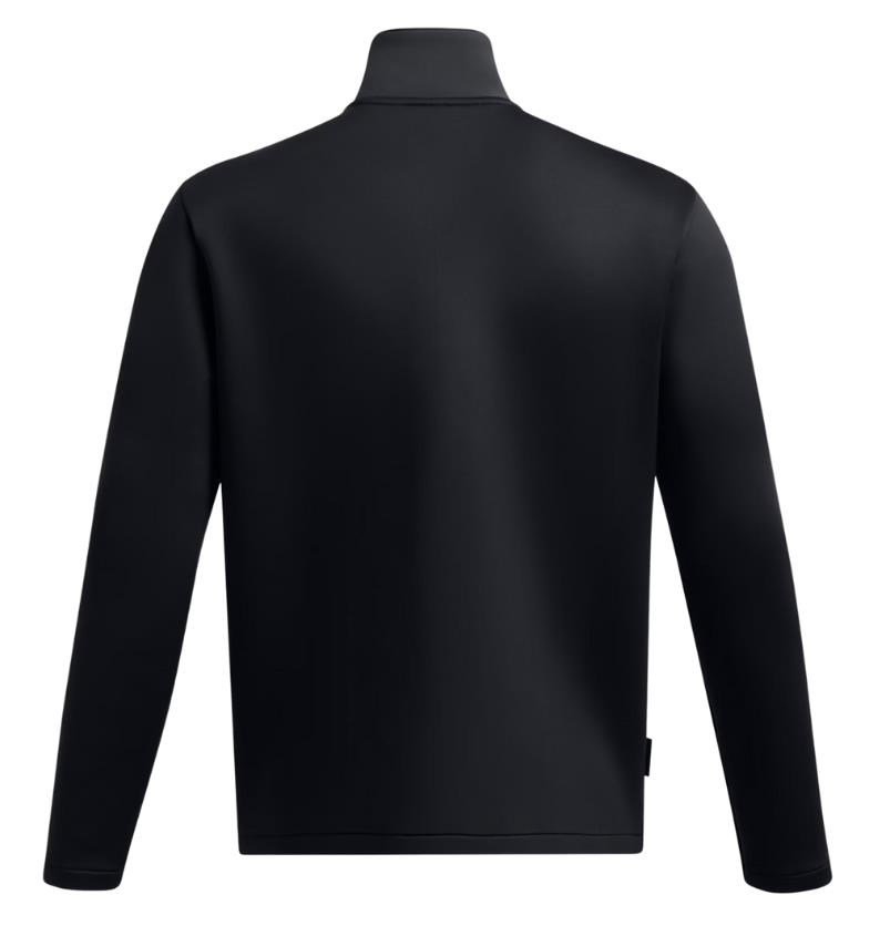 Under Armour Drive Pro Storm Hybrid 1/2-Zip felpa da uomo, antracite/nero/argento metallizzato