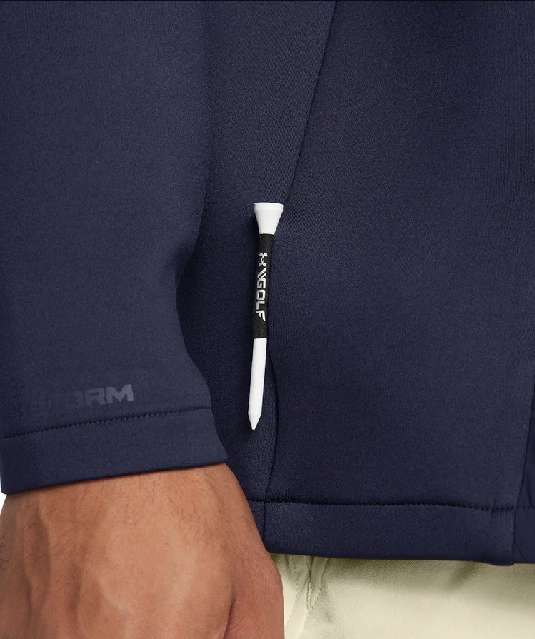 Under Armour Drive Pro Storm Hybrid 1/2-Zip felpa da uomo, midnight navy