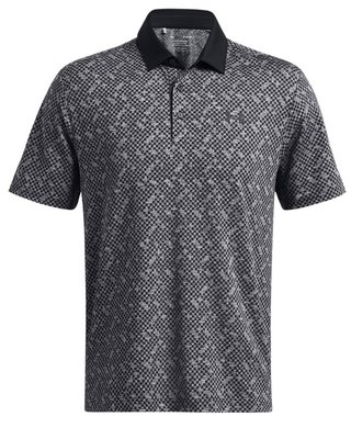 Under Armour Playoff 3.0 Check Jaquard polo da uomo, nero/bianco