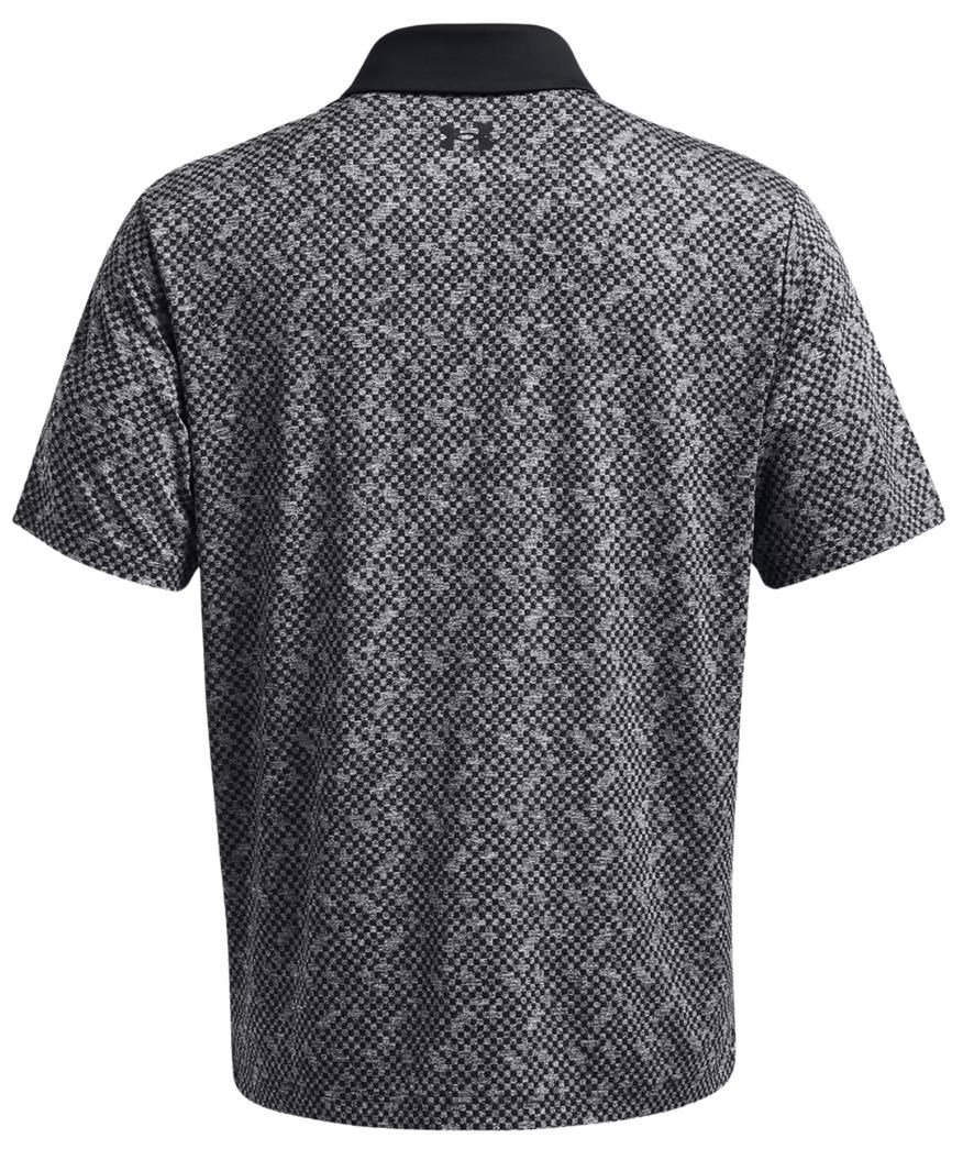 Under Armour Playoff 3.0 Check Jaquard polo da uomo, nero/bianco
