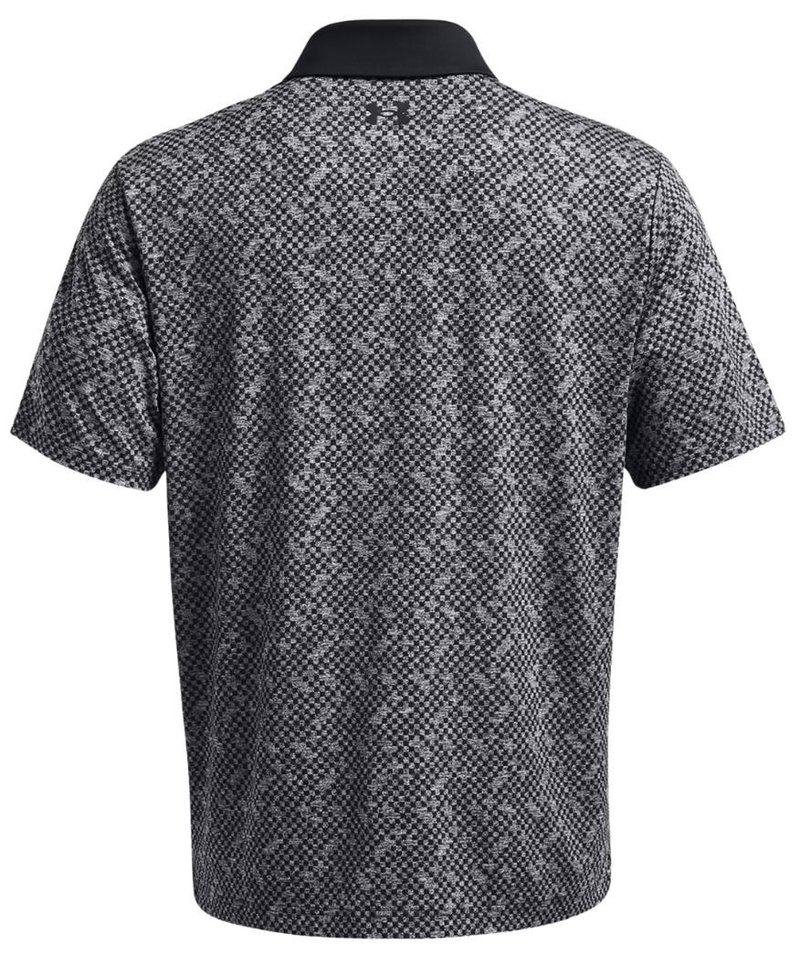Under Armour Playoff 3.0 Check Jaquard polo da uomo, nero/bianco