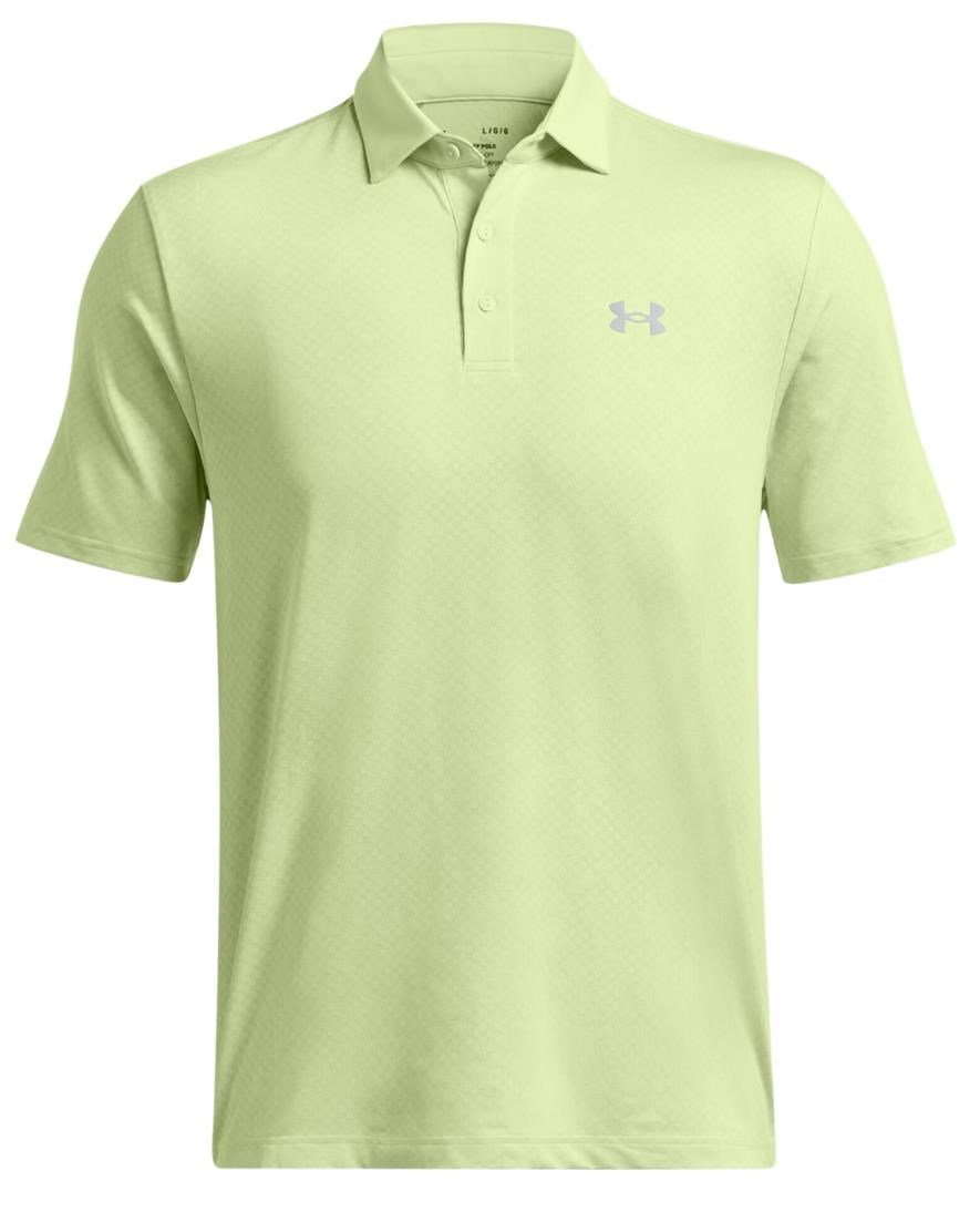 Under Armour Playoff 3.0 Check Jaquard polo da uomo, retro green/white/forest green