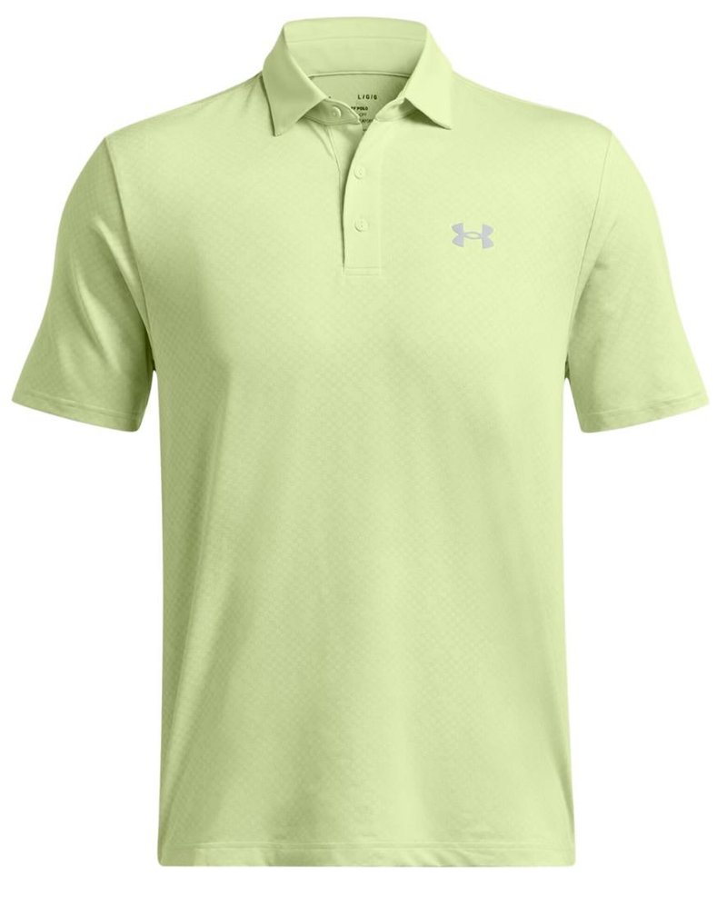 Under Armour Playoff 3.0 Check Jaquard polo da uomo, retro green/white/forest green