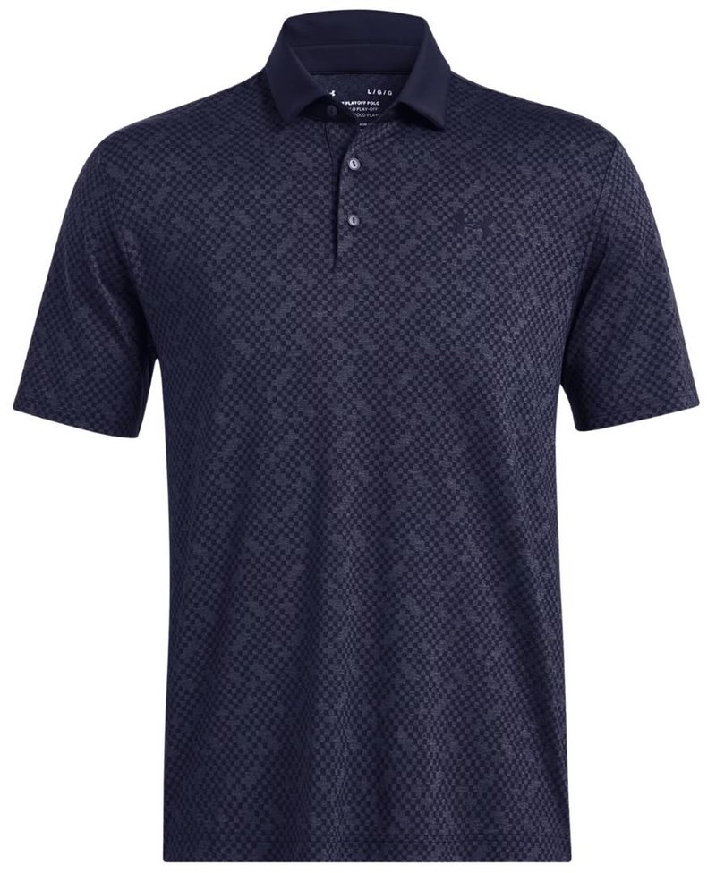 Under Armour Playoff 3.0 Check Jaquard polo da uomo, midnight navy