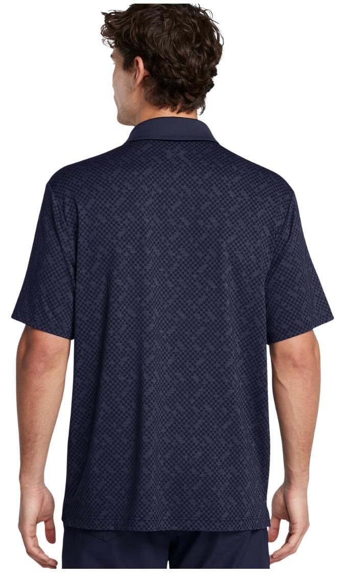 Under Armour Playoff 3.0 Check Jaquard polo da uomo, midnight navy