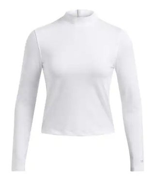 Under Armour Drive Long Sleeve Mock maglia da donna a maniche lunghe, bianca