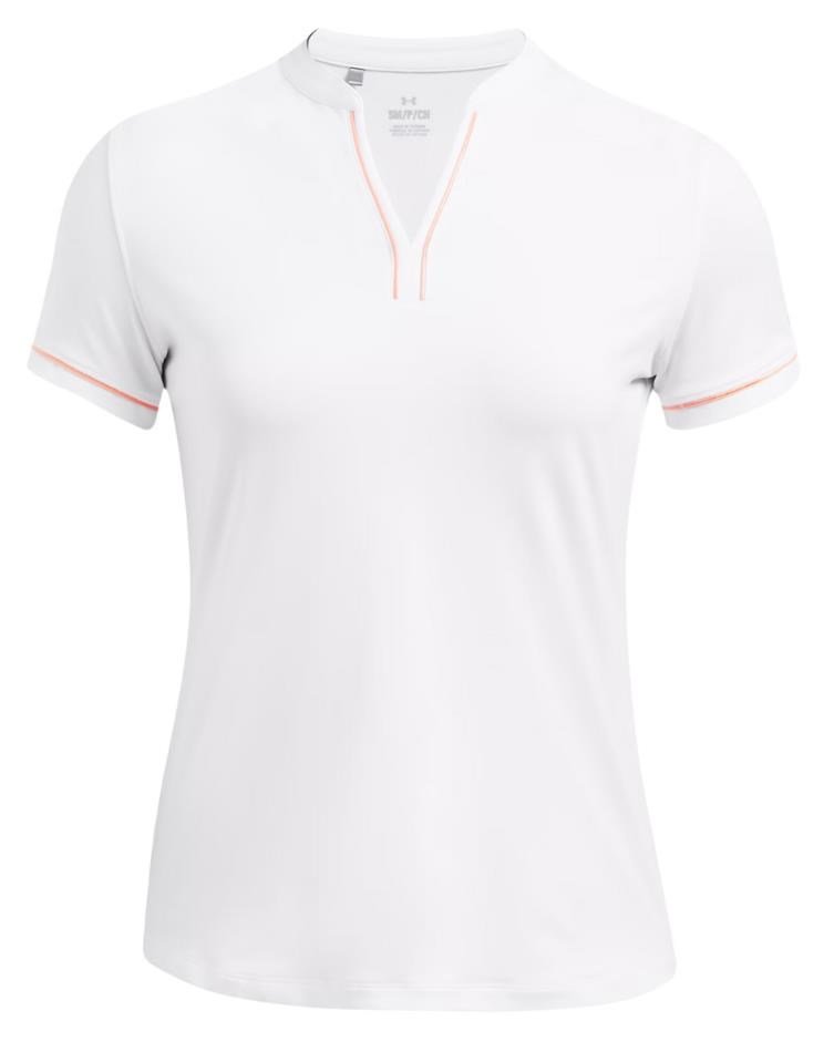 Under Armour Playoff 3.0 Novelty polo da donna, bianco/arancione flarer