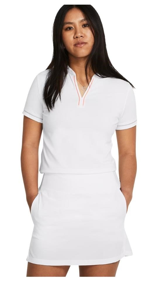 Under Armour Playoff 3.0 Novelty polo da donna, bianco/arancione flarer
