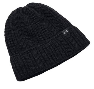 Under Armour Halftime Cable Knit beanie da donna, nero