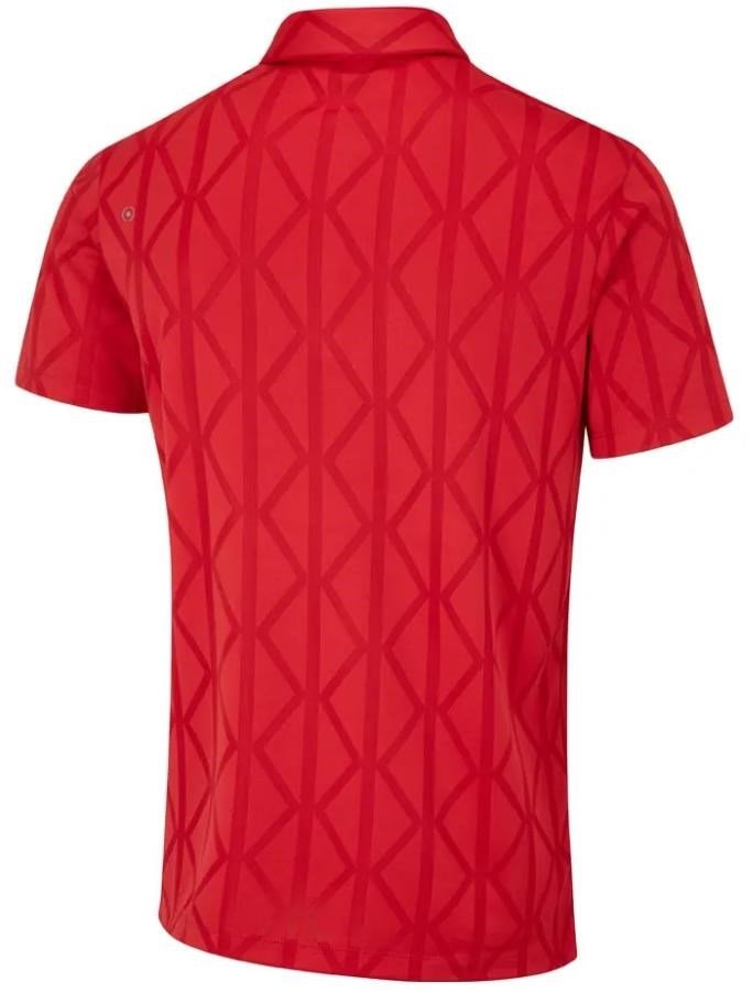 PING Lenny Jacquard polo da uomo, rich red