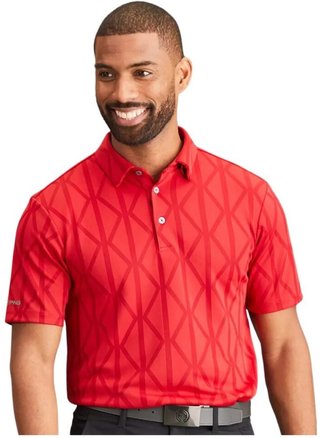 PING Lenny Jacquard polo da uomo, rich red