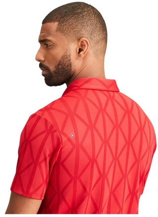 PING Lenny Jacquard polo da uomo, rich red