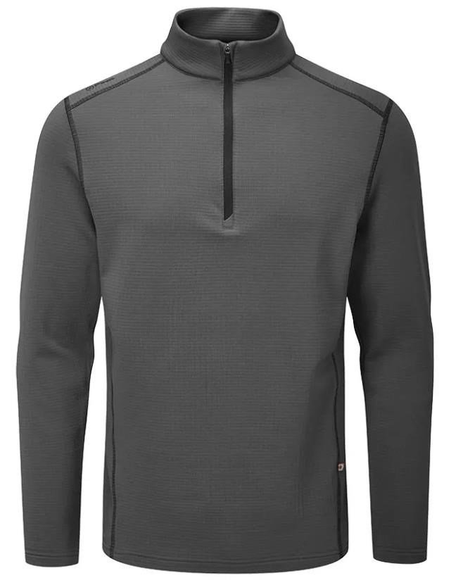 PING Edwin Half Zip felpa uomo, asfalto