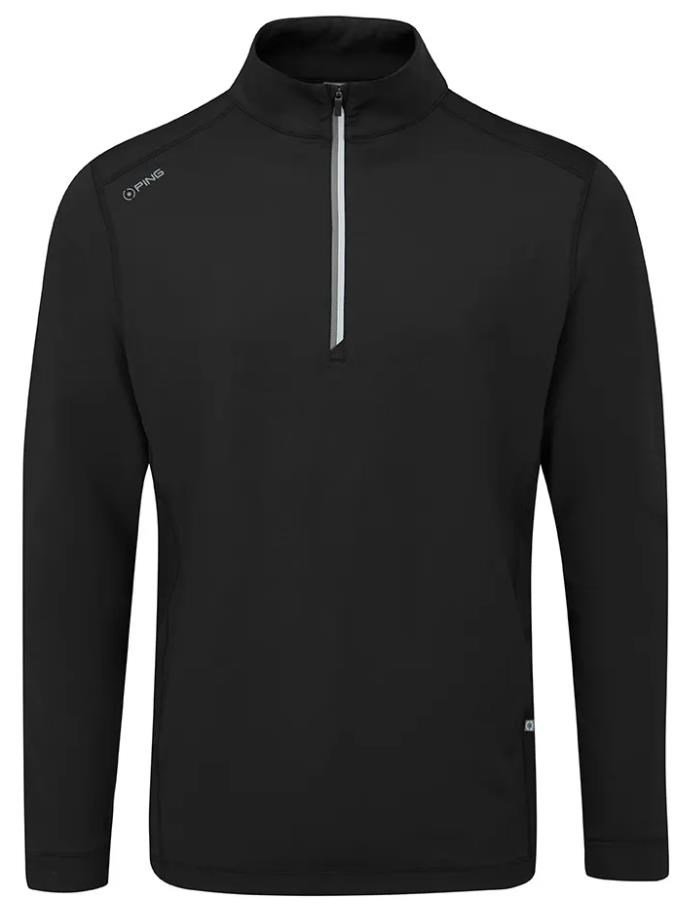 PING Latham Half Zip maglia da uomo, nera