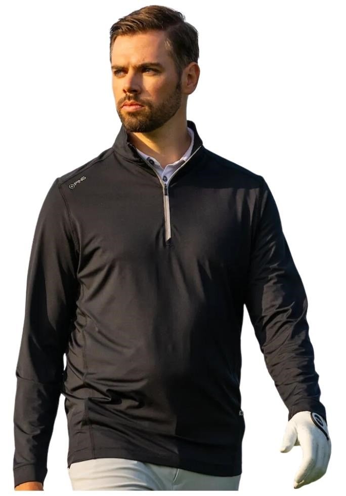 PING Latham Half Zip maglia da uomo, nera