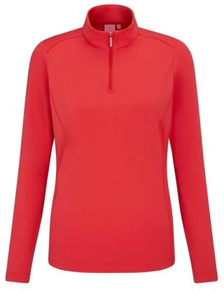 PING Aveline Half Zip donna maglia a maniche lunghe, cayenne