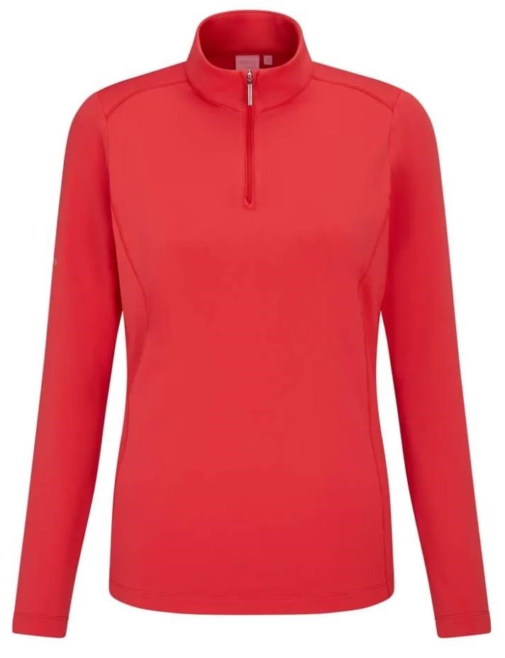 PING Aveline Half Zip donna maglia a maniche lunghe, cayenne