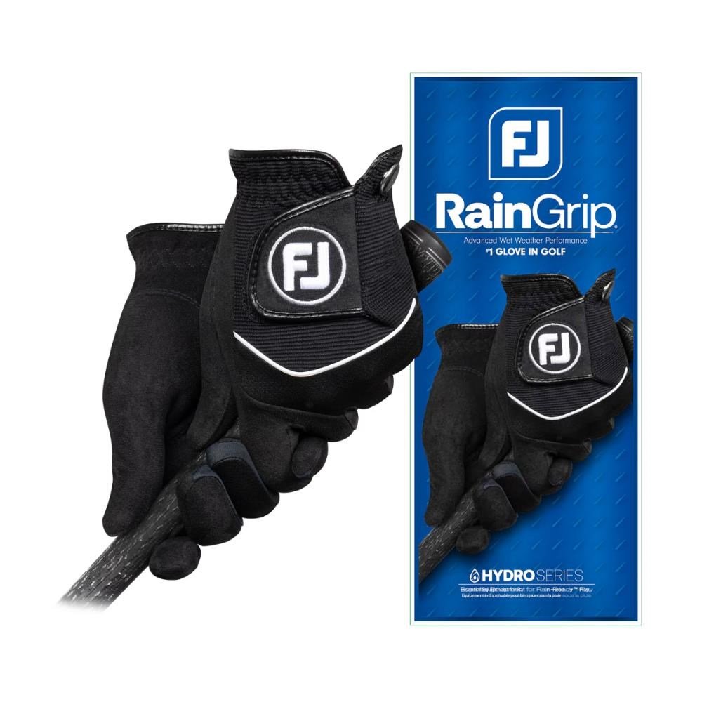 Footjoy RainGrip 24 guanti da golf uomo (coppia), nero