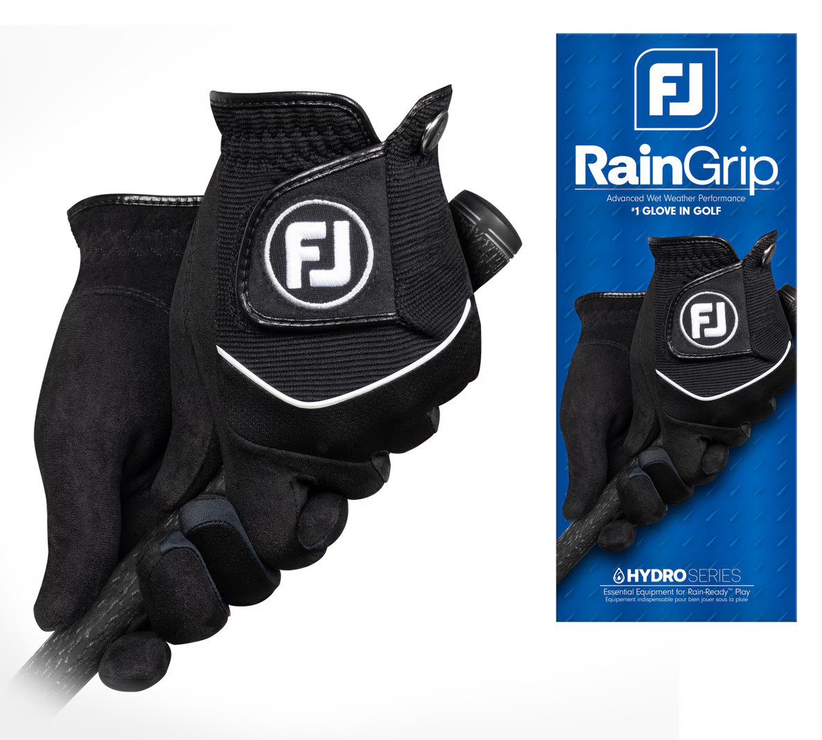 FootJoy RainGrip guanto da donna (1 paio), nero