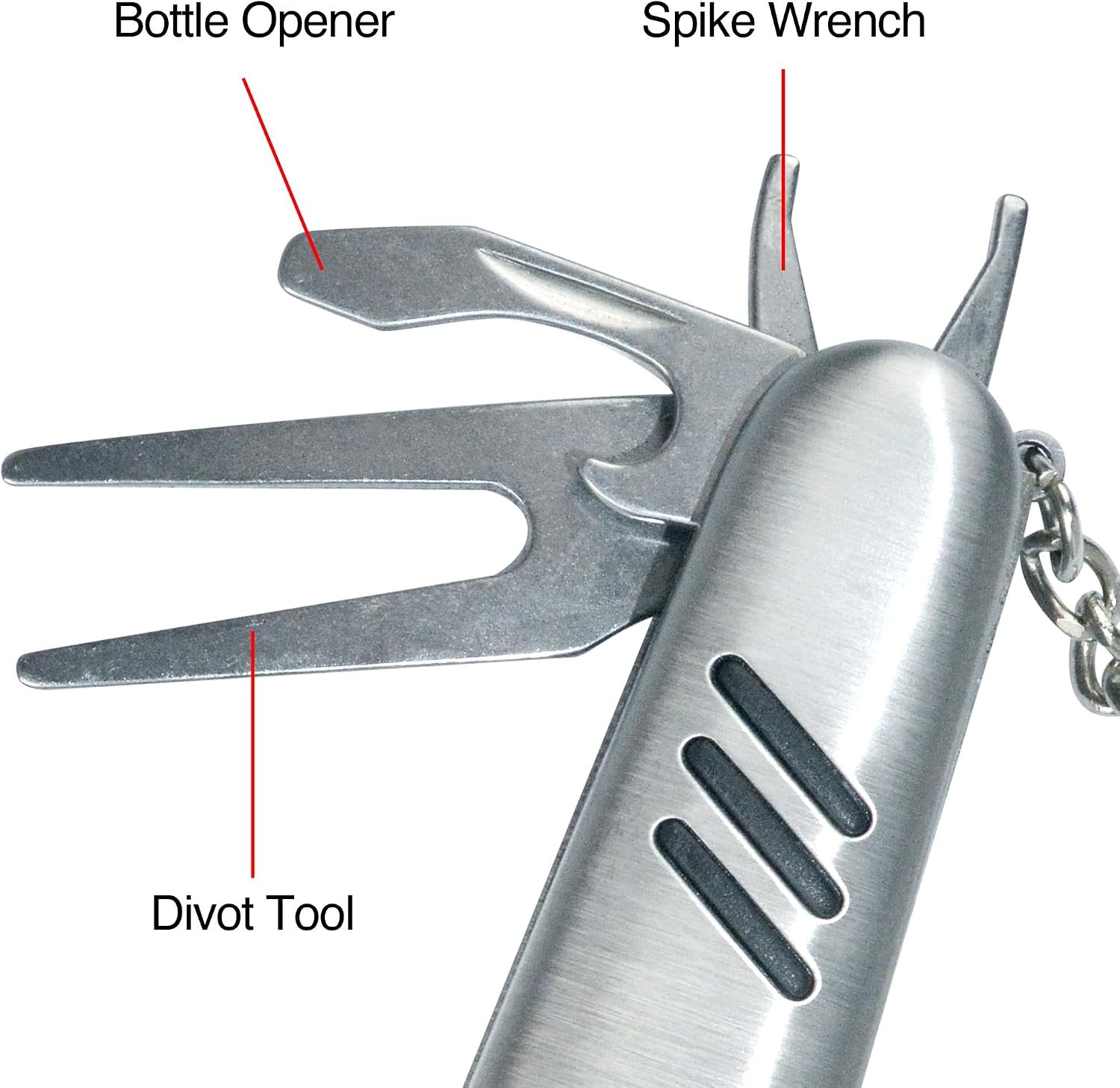 PGA Tour Multi-Tool Outil Polyvalent strumento divot, argento